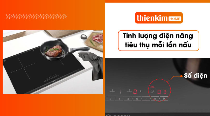 Bếp từ Bosch PPI82560MS Serie 8 tiết kiệm điện năng tiêu thụ